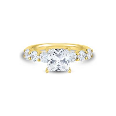 Lab Grown Diamond Princess-Cut Engagement Ring in 14K Yellow Gold (3 ct. t.w.)