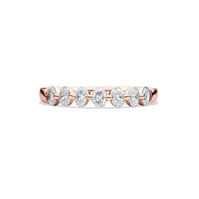 Lab Grown Diamond Seven-Stone Shared-Prong Band in 14K Rose Gold (1/2 ct. tw.)