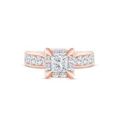 Princess-Cut Diamond Engagement Ring in 14K Rose Gold (2 ct. tw.)