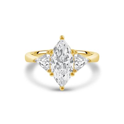 Lab Grown Diamond Emma Marquise Engagement Ring in 14K Yellow Gold (2 1/2 ct. tw.)