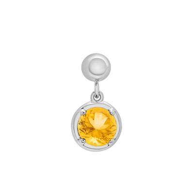 Citrine Birthstone Bead Charm in Sterling Silver