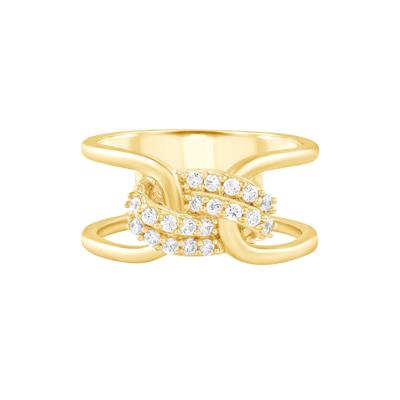 Diamond Knot Ring in 10K Yellow Gold (1/4 ct. tw.)