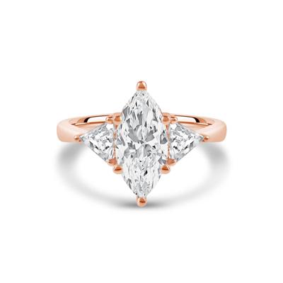 Lab Grown Diamond Emma Marquise Engagement Ring in 14K Rose Gold (2 1/2 ct. tw.)