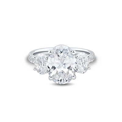 Lab Grown Diamond Three-Stone Engagement Ring in 14K White Gold (4 1/4 ct. tw.)