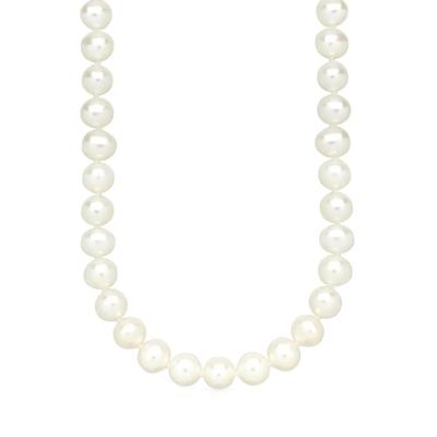 Freshwater Cultured Pearl Strand Necklace in Sterling Silver, 7-7.5MM, 18"