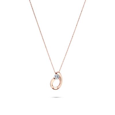 Lab Grown Diamond Solitaire Pendant in 14K Rose Gold (1/4 ct. tw.)