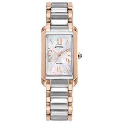 Ladies' Bianca Watch in Rose and Silver-Tone Stainless Steel, 32MM
