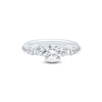 1 ct. tw. Round Lab Grown Diamond Semi-Mount Engagement Ring in Platinum (Setting Only)