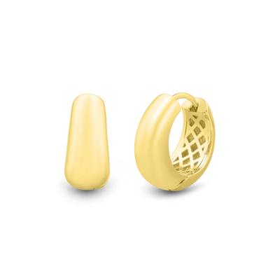 Graduated Round Hoops in Vermeil, 17MM