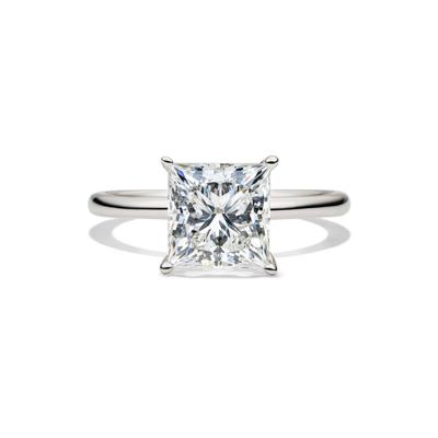 Lab Grown Diamond Princess-Cut Solitaire Engagement Ring in Platinum (3 ct.)