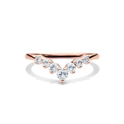 Diamond Chevron Contour Band in 14K Rose Gold (1/2 ct. tw.)