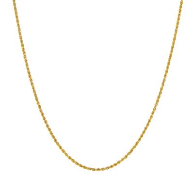 Solid Glitter Rope Chain in 14K Yellow Gold, 1.35MM, 18"