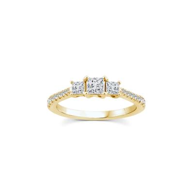 Diamond Three-Stone Engagement Ring in 14K Yellow Gold (3/4 ct. tw.)