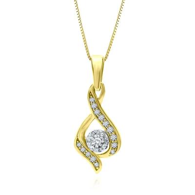 1/7 ct. tw. Diamond Pendant in 10K Yellow and White Gold