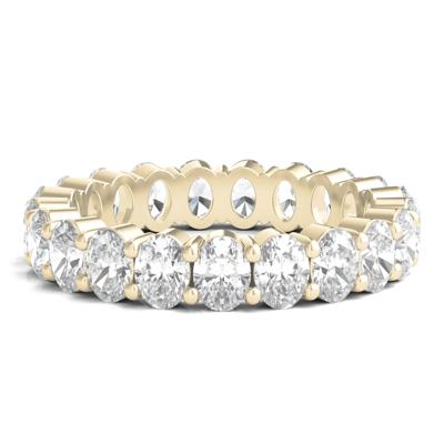 Oval-Shaped Diamond Wedding Band with Eternity Setting in 14K Yellow Gold (3 ct. tw.)