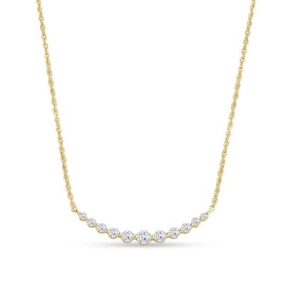 Lab Grown Graduated Diamond Necklace in 14K Yellow Gold (1 ct. tw.)