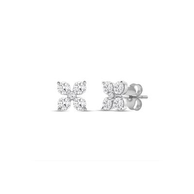 Lab Grown Diamond Five-Stone Earrings in 14K White Gold (1 ct. tw.)