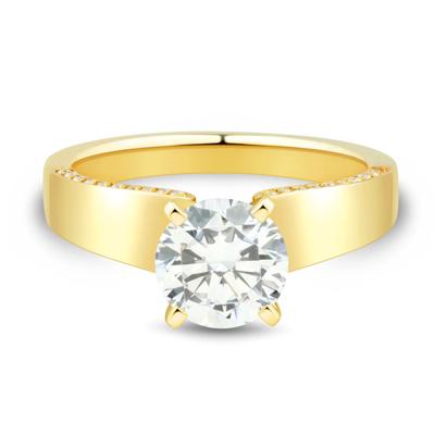 Diamond Semi-Mount Engagement Ring in 14K Yellow Gold (1/8 ct. tw.) (Setting Only)