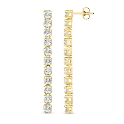 Lab Grown Diamond Drop Earrings in 14K Yellow Gold (1/3 ct. tw.)