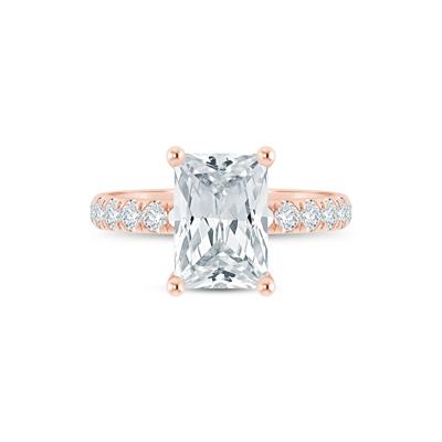 Lab Grown Diamond Radiant-Cut Engagement Ring in 14K Rose Gold (4 1/2 ct. tw.)