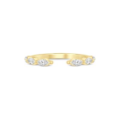 Lab Grown Diamond Open Stack Anniversary Band in 14K Yellow Gold (3/8 ct. tw.)