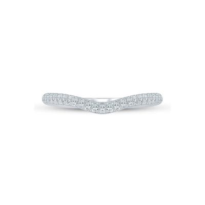 Lab Grown Diamond Pave Contour Band in 14K White Gold (1/3 ct. tw.)