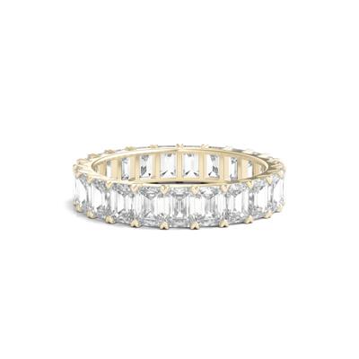 Emerald-Cut Diamond Wedding Band with Eternity Setting in 14K Yellow Gold (4 ct. tw.)