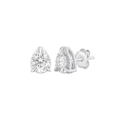 Diamond Pear-Shaped Stud Earrings in 10K White Gold (1/2 ct. tw.)