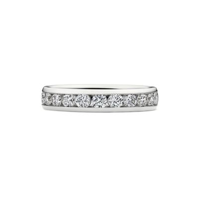 Comfort Fit Channel-Set Diamond Anniversary Band in 14K White Gold (1/4 ct. tw.)