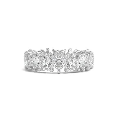 Heart-Shaped Lab Grown Diamond True Eternity Band in 14K White Gold (5 ct. tw.)
