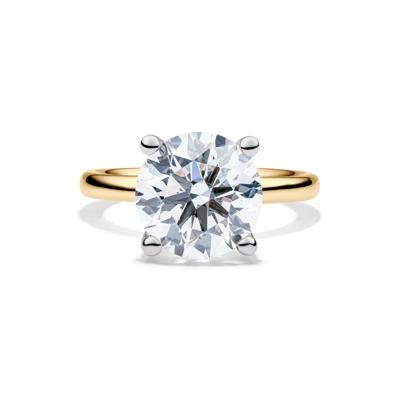 Lab Grown Diamond Round Solitaire Engagement Ring in 14K Yellow Gold (5 ct.)