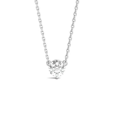 Lab Grown Diamond Solitaire Pendant in 10K White Gold (5/8 ct. tw.)