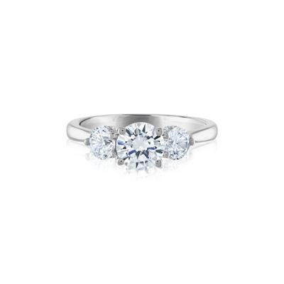 3/4 ct. tw. Lab Grown Diamond Semi-Mount Engagement Ring in 14K White Gold (Setting Only)