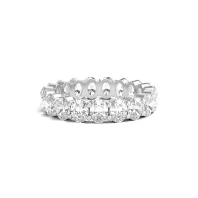 Oval-Shaped Diamond Wedding Band with Eternity Setting in Platinum (4 ct. tw.)
