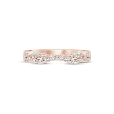 Diamond Twist Contour Band in 14K Rose Gold (1/5 ct. tw.)
