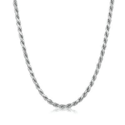 Rope Chain in Sterling Silver, 18"