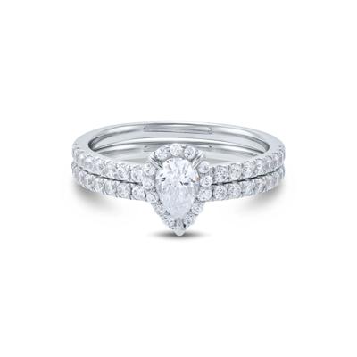 1 ct. tw. Diamond Pear-Shaped Engagement Set in 14K White Gold