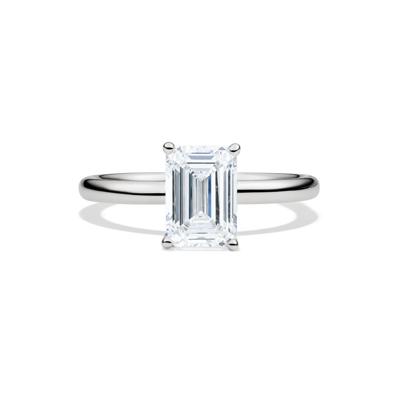 Lab Grown Diamond Emerald-Cut Solitaire Ring in Platinum (2 ct.)