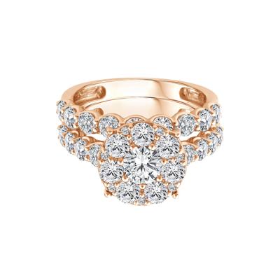 Diamond Composite Engagement Ring Set in 10K Rose Gold (3 ct. tw.)