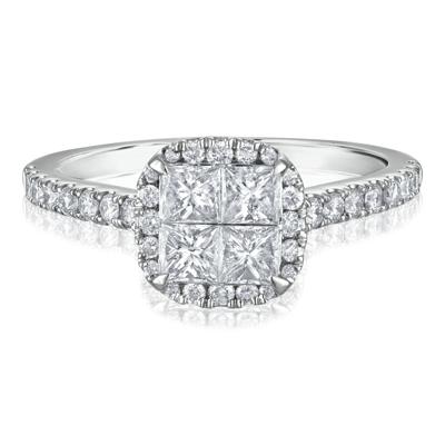 Diamond Composite Engagement Ring in 14K White Gold (1 ct. tw.)