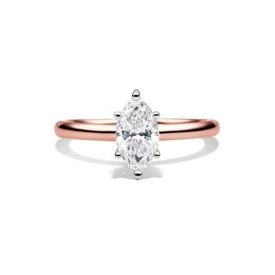 Lab Grown Diamond Solitaire Marquise Engagement Ring in 14K Rose Gold (1 ct.)