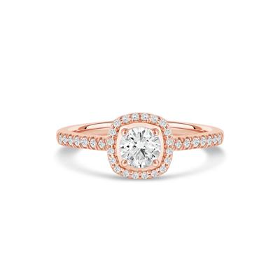 Diamond Halo Engagement Ring in 14K Rose Gold (3/4 ct. tw.)