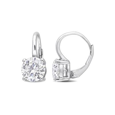 Moissanite Drop Earrings in Sterling Silver (3 1/5 ct. dew)