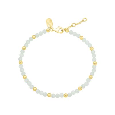 Moonstone Bead Bracelet in Vermeil