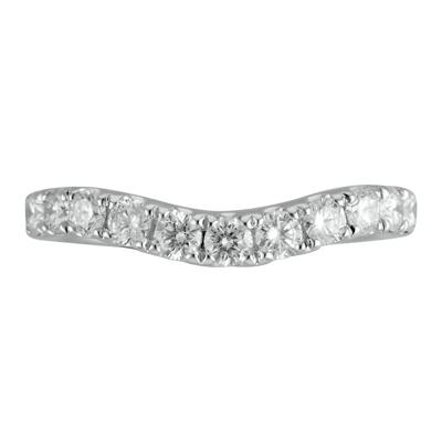 1/2 ct. tw. Diamond Contour Band in 14K White Gold