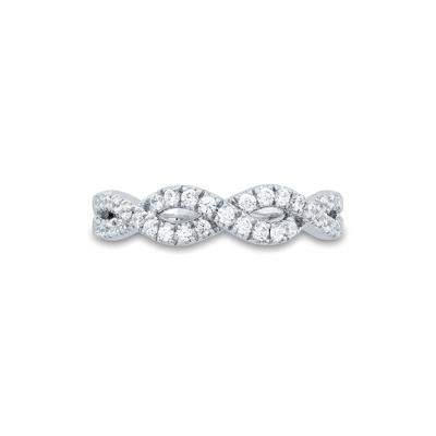 1/2 ct. tw. Lab Grown Diamond Twist Band in 14K White Gold