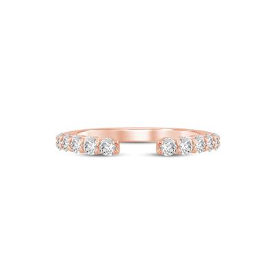 Lab Grown Round Diamond Open Band in 14K Rose Gold (1/2 ct. tw.)