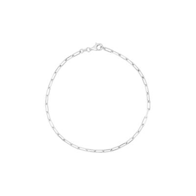 Paperclip Chain Anklet in Sterling Silver, 10”