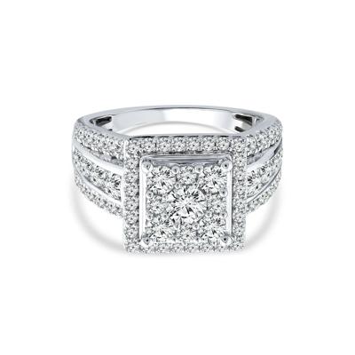 Diamond Composite Engagement Ring in 10K White Gold (2 ct. tw.)
