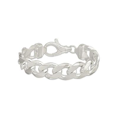 Men's Curb Chain Bracelet in Sterling Silver